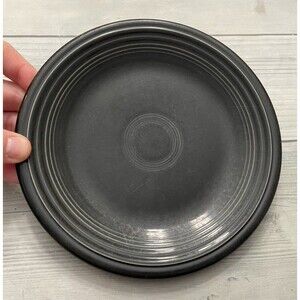 Retired HLC Fiesta Salad Plate in Black, Fiestaware